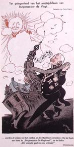 Spotprent over de burgemeester van Amsterdam in 1933, Antiek en Kunst, Verzenden