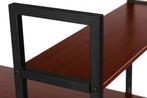 Bureau - met schappen - 120x64x120 cm - eiken-staal