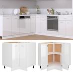 vidaXL Hoekonderkast Lyon 75,5x75,5x81,5 cm bewerkt hout, Huis en Inrichting, Keuken | Keukenelementen, Verzenden, Nieuw, Wit