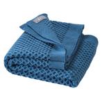Disana - wollen (wikkel)deken honingraat (dove blue 80 x 100, Nieuw