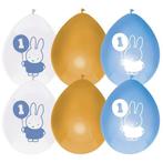 Ballonnen Verjaardag 1 Jaar Nijntje Blauw/Goud (6st), Ophalen of Verzenden, Nieuw