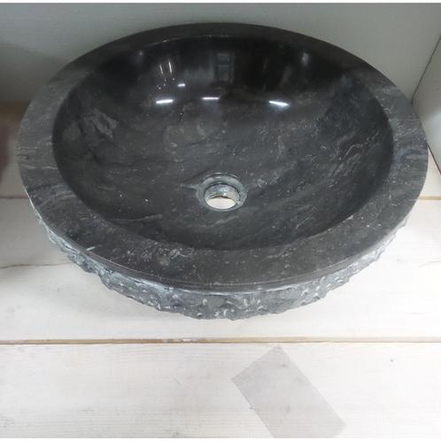 Waskom Natuursteen W01 Marmo Zwart 40x40x15 cm, Doe-het-zelf en Verbouw, Sanitair, Overige typen, Nieuw, Ophalen of Verzenden