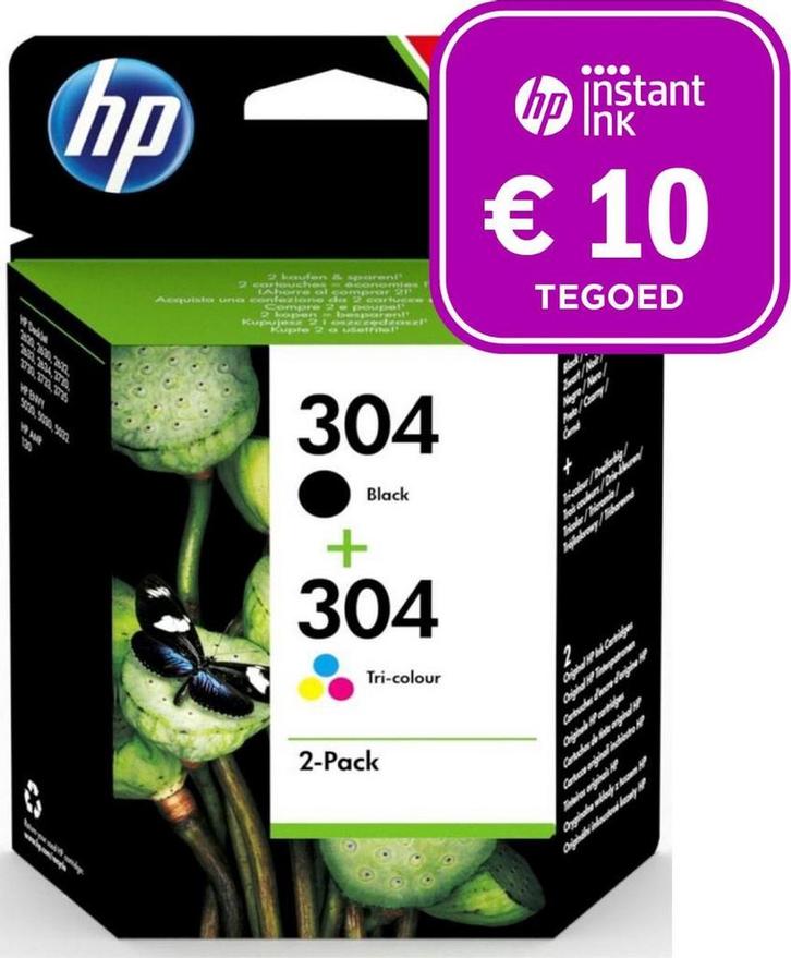 HP 304 - Inktcartridge kleur en zwart + Instant Ink tegoed, Computers en Software, Printers, Verzenden