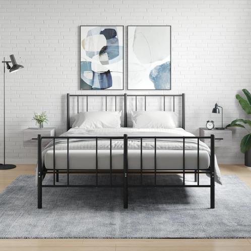 vidaXL Nachtkastjes 2 st wandgemonteerd 35x35x20 cm grijs, Huis en Inrichting, Kasten | Overige, Nieuw, Verzenden