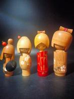 Beeld, Vier cute faces Vintage Japanse Creatieve Kokeshi