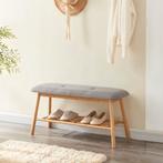 [en.casa] Schoenenrek 45x90x30 cm bamboe grijs, Huis en Inrichting, Kasten | Schoenenkasten, Verzenden, Nieuw