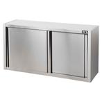 Horeca Wandkast - schuifdeur - 140 cm - RVS - HCB, Verzenden, Nieuw in verpakking, RVS Meubilair