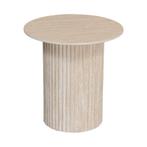 Salontafel Travertin Keramiek – Japandi Interieur Ø50 cm | C, Huis en Inrichting, Tafels | Salontafels, Ophalen, Nieuw