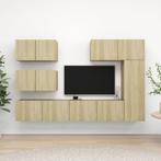 vidaXL 6-delige Tv-meubelset spaanplaat sonoma eikenkleurig, Verzenden, Nieuw, 50 tot 100 cm, Minder dan 100 cm