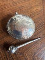Parfumfles - Oude parfumfles, zilverkleurig - .950 zilver -