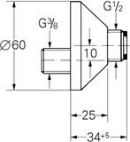 Grohe Koppeling van €56.00 voor €35.14, Ophalen of Verzenden, Nieuw, Kraan