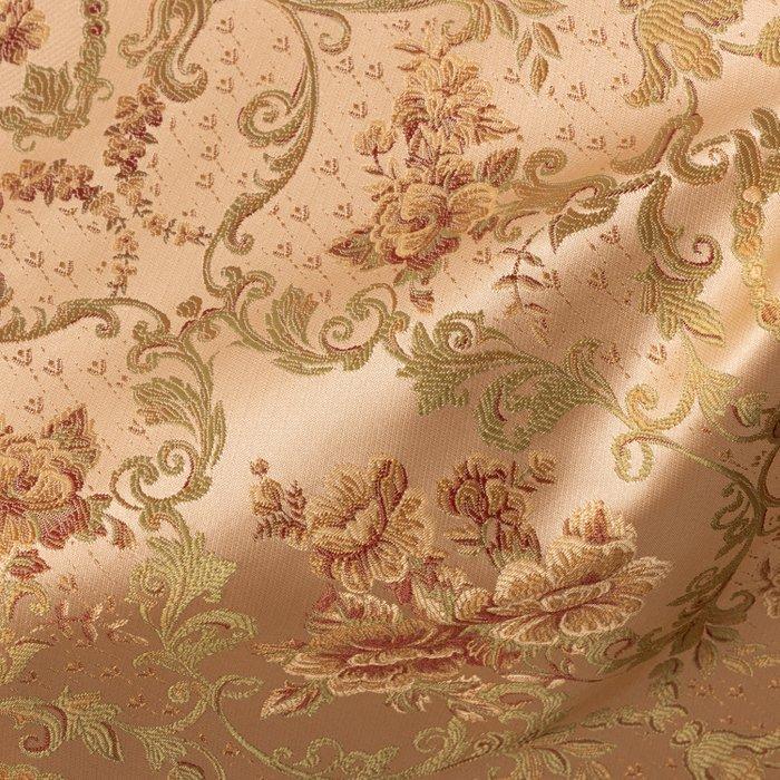 Raro Tessuto Lampasso Damascato Italiano – beige goudkleurig, Antiek en Kunst, Antiek | Kleden en Textiel