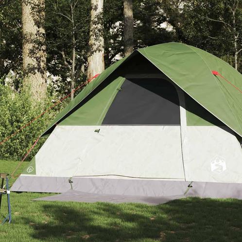 vidaXL Koepeltent 6-persoons waterdicht groen, Caravans en Kamperen, Tenten, Nieuw, tot en met 2, Verzenden