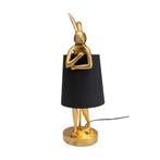 *WOONWINKEL* Kare Design Rabbit Gold/Black Tafellamp Konijn, Huis en Inrichting, Lampen | Tafellampen, Verzenden, Nieuw