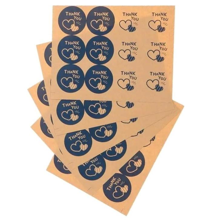 Fako Bijoux - Thank You Stickers Op Vel - 35mm - Thank You, Diversen, Cadeauverpakkingen, Verzenden