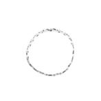 Zilveren fantasie schakel armband | 19 cm (zilveren armband), Gebruikt, Ophalen of Verzenden, Zilver, Overige kleuren