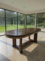 Eettafel - Walnoot, Wortelnotenhout, Hout, Aluminium