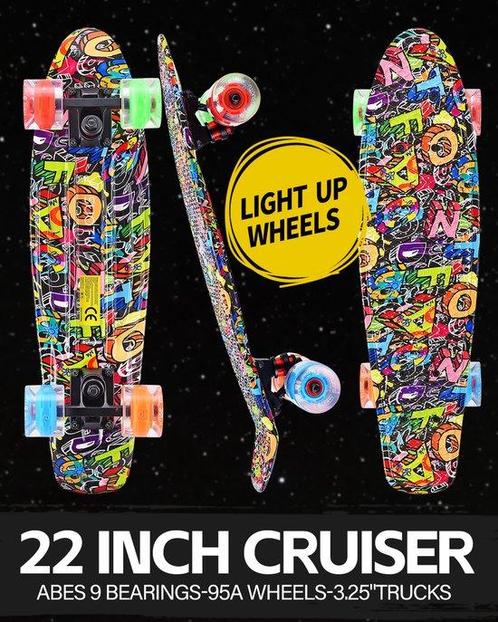 Skateboard- Wielen met LED-verlichting - Tot 50 kg -, Kinderen en Baby's, Speelgoed | Overig, Verzenden