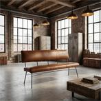 Leren eetkamerbank Solid - Granada Savannah (cognac) -, Ophalen of Verzenden, Nieuw, Leer