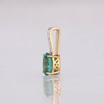 Hanger - 14 karaat Geel goud - 0.80ct. tw. Smaragd - Diamant, Sieraden, Tassen en Uiterlijk, Antieke sieraden