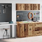 vidaXL Garagekasten 2 st bewerkt hout oud hout, Verzenden, Nieuw
