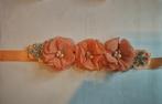 Bruidsriem Weddingbelt Peach Chiffon strass parels satijn, Ophalen of Verzenden, Nieuw