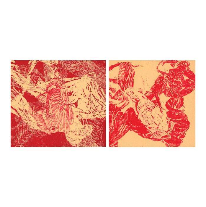 Arturs Dimiters - Diptych abstract painting Reflections in, Antiek en Kunst, Kunst | Schilderijen | Modern