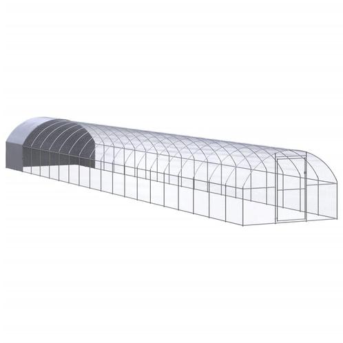 vidaXL Kippenren 3x20x2 m gegalvaniseerd staal, Dieren en Toebehoren, Knaagdieren en Konijnen | Hokken en Kooien, Nieuw, Verzenden