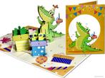 Superleuke Verjaardagskaart met feestvierende Krokodil po..., Verzenden, Nieuw