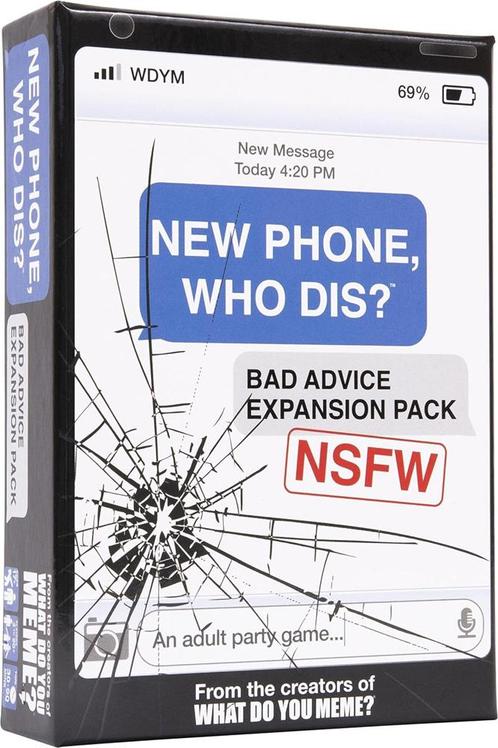 New Phone, Who Dis? - Bad Advice Expansion Pack | What Do, Hobby en Vrije tijd, Gezelschapsspellen | Bordspellen, Nieuw, Verzenden