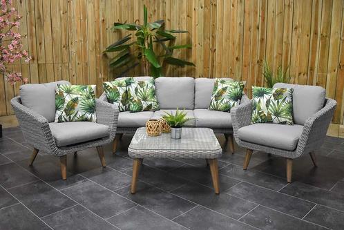 Milano Loungeset 3 Zitsbank 2 Lounge Tuinstoelen Lage Tafel, Tuin en Terras, Tuinsets en Loungesets, Bank, Bijzettafel, Stoel