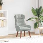 vidaXL Ontspanningsstoel Lichtgrijs 69 x 74 x 93 cm Fluweel, Huis en Inrichting, Fauteuils, Verzenden, Nieuw