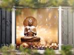 NR 1420: Tuinposter Boeddha goud 180x180cm, Tuin en Terras, Nieuw