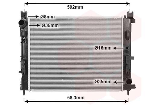 RADIATOR VOOR DACIA LODGY 2012- 214104225R, Auto-onderdelen, Airco en Verwarming, Nieuw, Ophalen of Verzenden