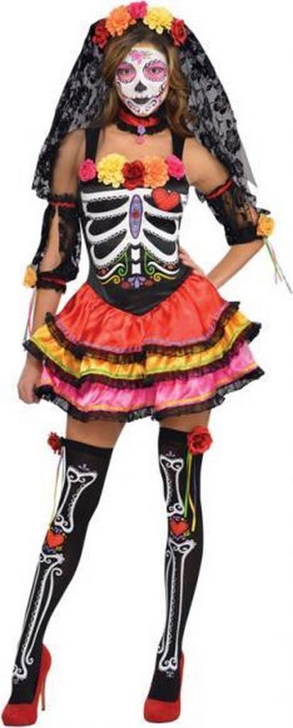 Ladies Costume Day of the Dead Size M, Kleding | Dames, Carnavalskleding en Feestkleding, Ophalen of Verzenden