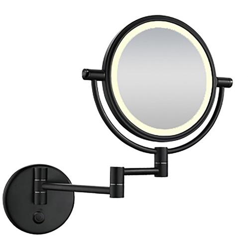 Wiesbaden WandscheerSpiegel LED - Mat Zwart, Huis en Inrichting, Woonaccessoires | Spiegels, Nieuw, Ophalen of Verzenden