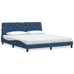 vidaXL Bed met matras stof blauw 180x200 cm, Huis en Inrichting, Slaapkamer | Bedden, Eenpersoons, Nieuw, 80 cm, 200 cm
