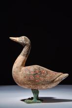 Oud-Chinees, Han-dynastie Vaasschaal eendenbeeld op bronzen