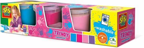 SES Vingerverf trendy 4 kleuren x145ml (Creatief speelgoed), Kinderen en Baby's, Speelgoed | Educatief en Creatief, Knutselen
