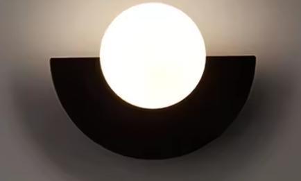 Nordic LED Wandlamp – Smeedijzer met Matte Kunststof Bal, Huis en Inrichting, Lampen | Spots, Nieuw, Verzenden