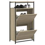 vidaXL Schoenenkast 60x34x112 cm bewerkt hout sonoma, Verzenden, Nieuw