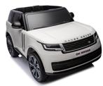 24V Range Rover wit, 2 pers, 2x240W motors, leder, FM, EVA, Kinderen en Baby's, Speelgoed | Buiten | Accuvoertuigen, Nieuw, Ophalen of Verzenden