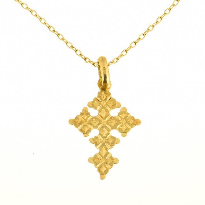 Ketting met hanger - 18 karaat Geel goud, Sieraden, Tassen en Uiterlijk, Antieke sieraden