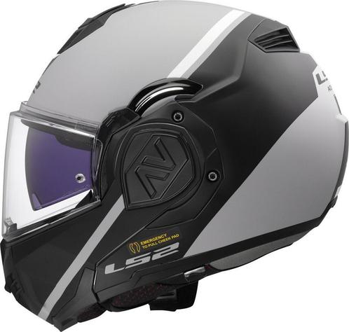 LS2 FF906 Advant Swipe Grijs Zwart 06 Systeemhelm, Motoren, Kleding | Motorhelmen, Systeemhelm, Heren, XXL, Nieuw met kaartje
