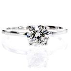 Zonder minimumprijs - Verlovingsring - 14 karaat Witgoud -, Sieraden, Tassen en Uiterlijk, Antieke sieraden