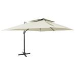 Zweefparasol 400x300 Zand - retourdeal - 40% Korting!, Ophalen of Verzenden, Nieuw, 3 tot 4 meter, Zweefparasol