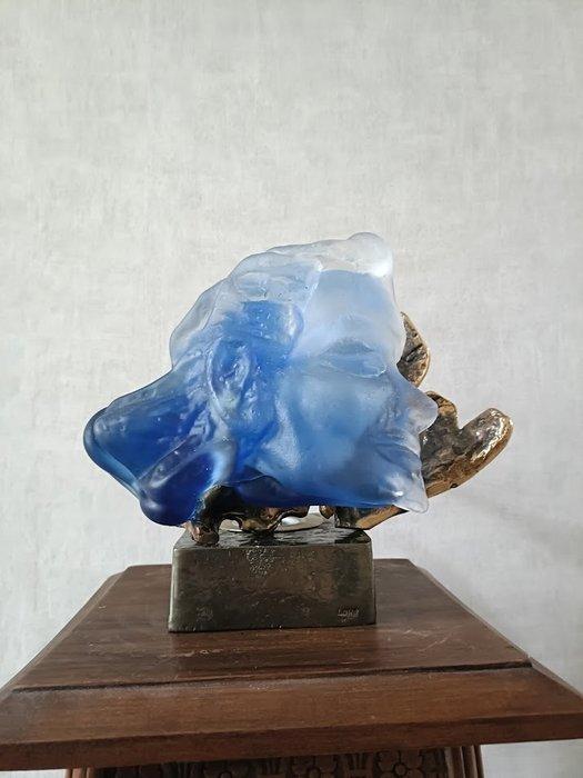 Yves Lohe (1947) - Lampe sculpture en bronze et patte de, Antiek en Kunst, Kunst | Designobjecten