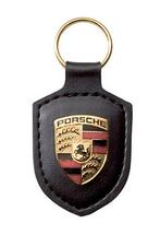 WAP0500900E Porsche Crested Leather Keyring, zwart, Verzenden, Nieuw