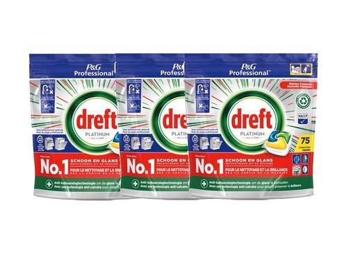 Dreft Platinum lemon vaatwastabletten - 225 stuks, Huis en Inrichting, Schoonmaakartikelen, Verzenden