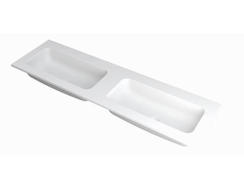 FAKTOR Wastafel in polystone | 160 x 45 x 1,5 wasbak dubbel, Huis en Inrichting, Badkamer | Badkamermeubels, Wastafelkast, Nieuw